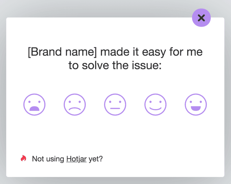 Screenshot of CES survey