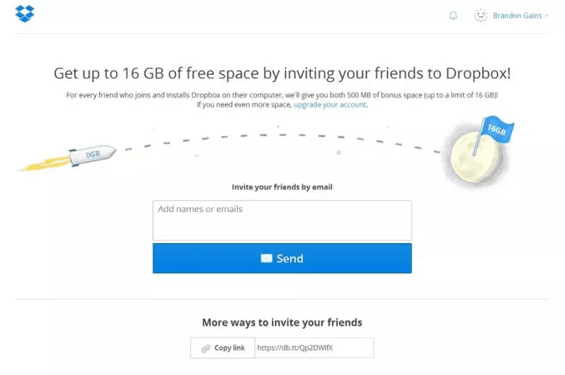 Dropbox referral program