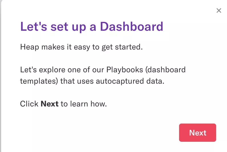 Heap draws users in with helpful, engaging language