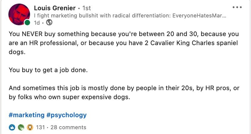 Louis Grenier user personas