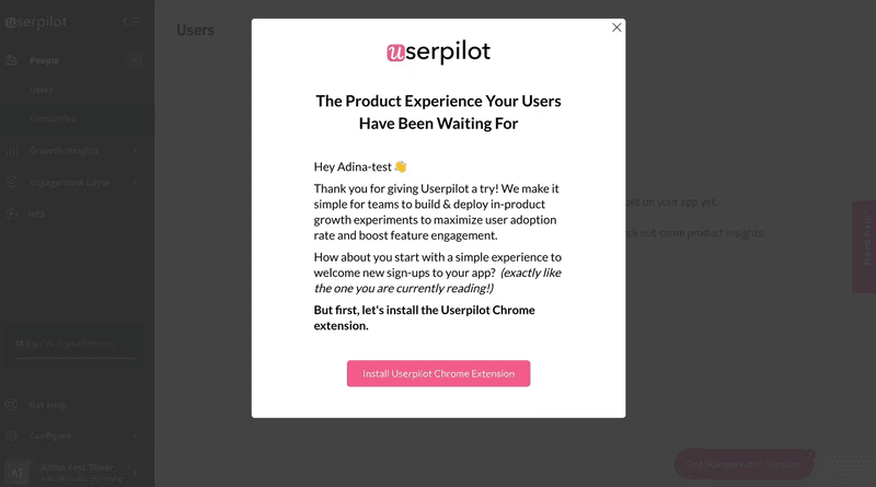 Unlocking value by getting users to take an action