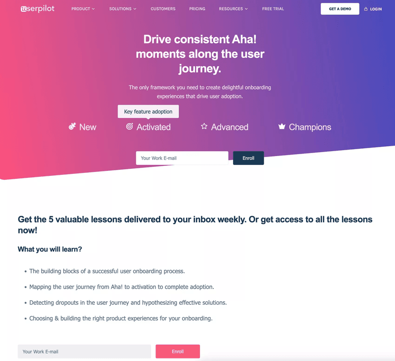 Userpilot product adoption school.