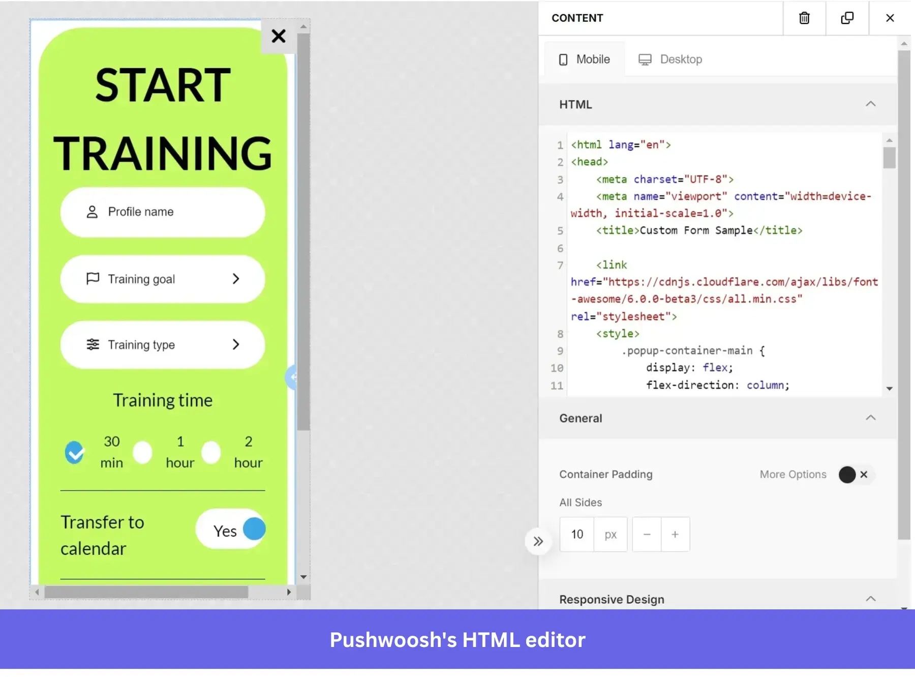 Editing in-app messages in pushwoosh