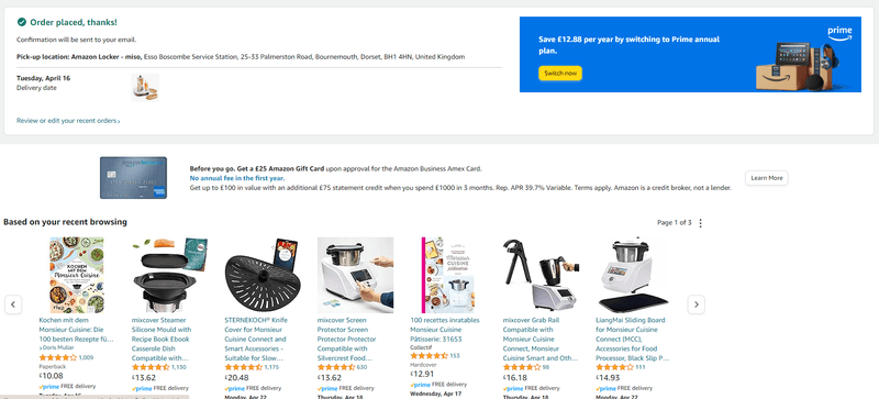 Amazon conversion path