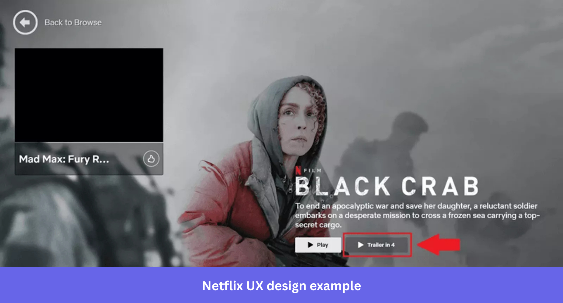 Netflix UX design example