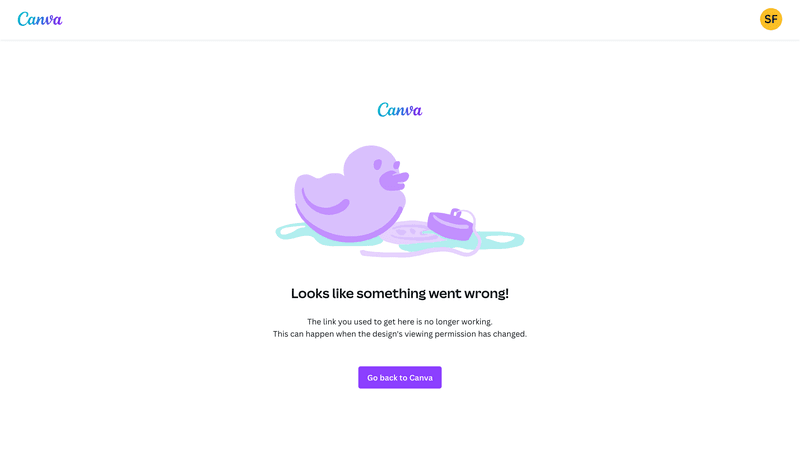 Microcopy UX: Canva error message