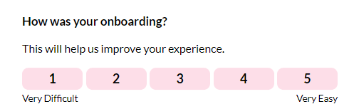 CES survey after onboarding
