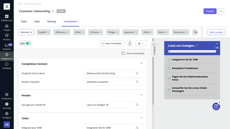 Onboarding checklist