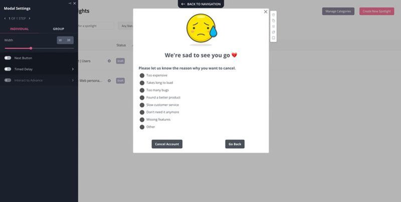 userpilot churn survey customer success strategy