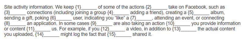 example of a cloze test
