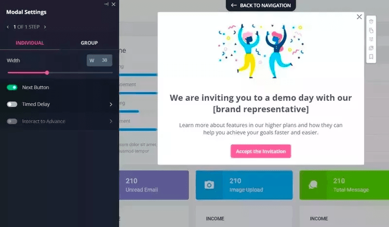 Invite users to a demo call to show how your product or service works.