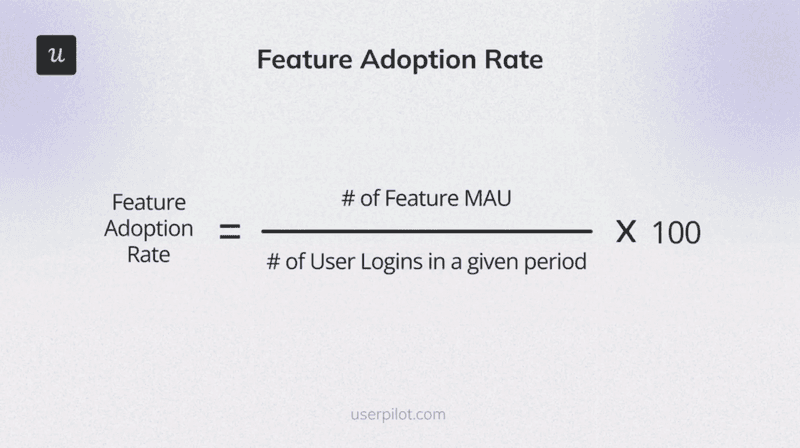 Feature usage rate formula.