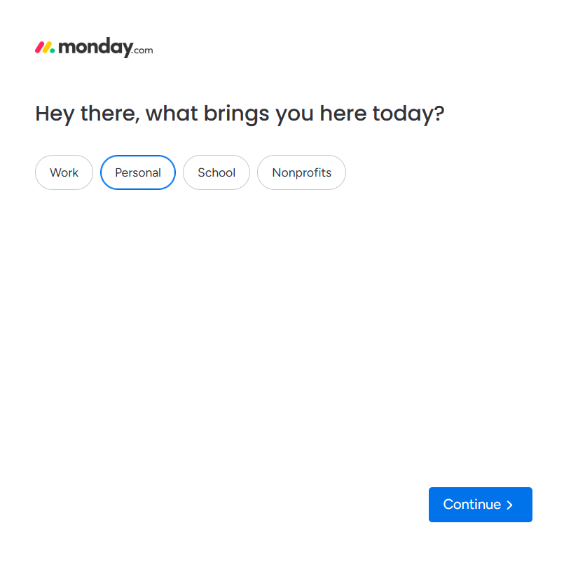 Monday's intent-based survey question