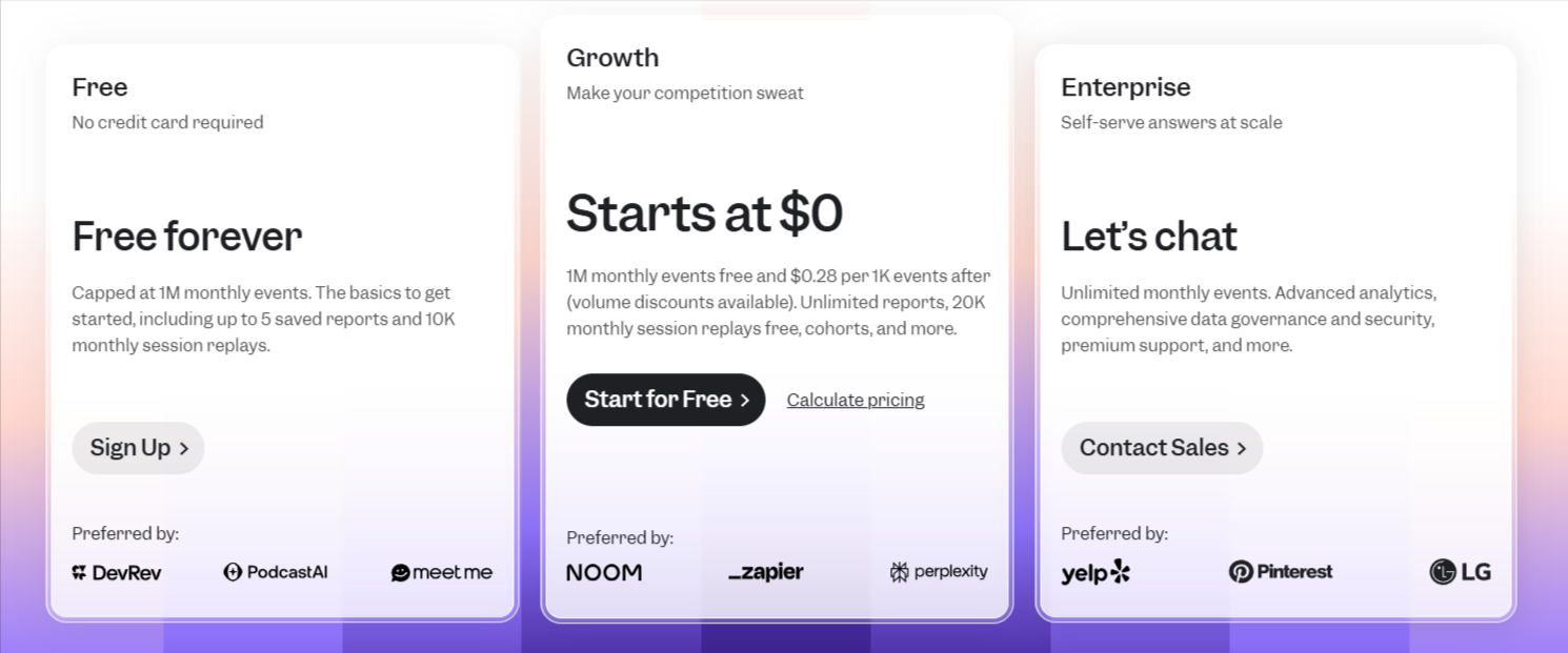 Mixpanel pay as you go pricing.