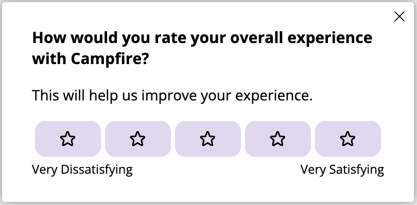 in-app survey example