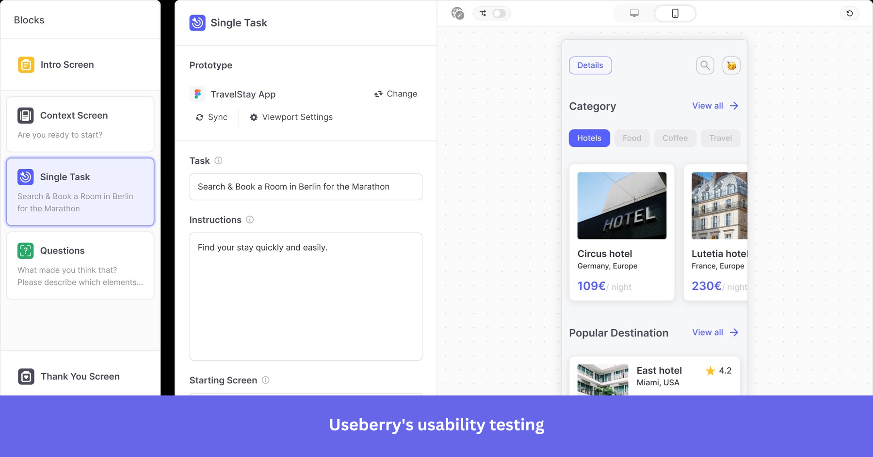 Useberry usability testing