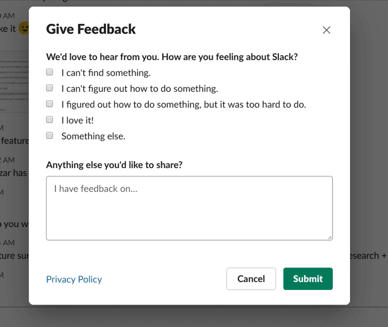 feedback-collection-Slack