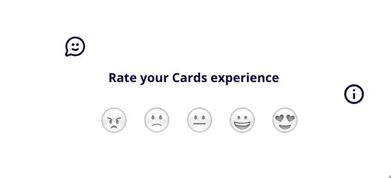 Example of a feedback widget survey