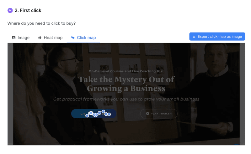 First-click testing example.