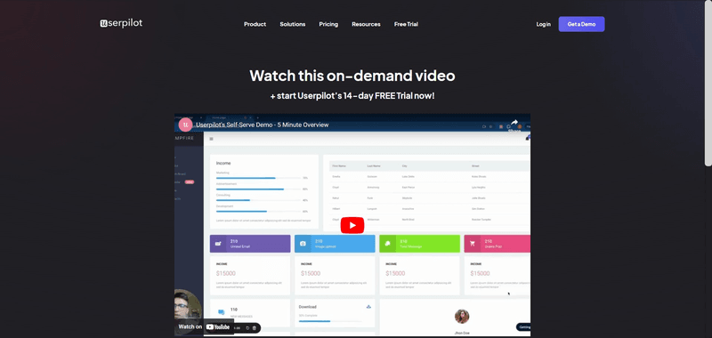 Userpilot offers a 14-day free trial