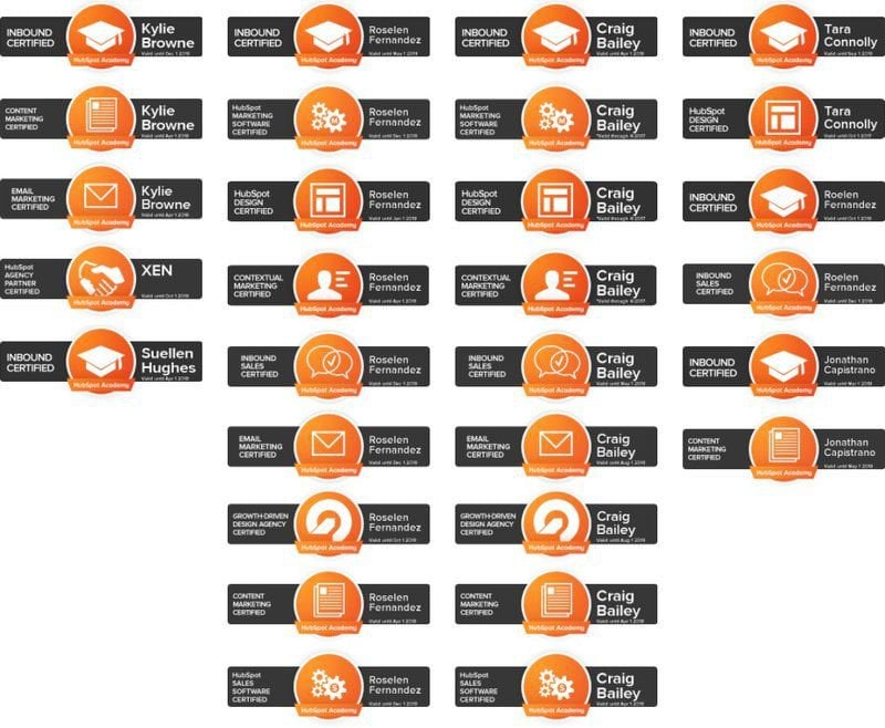 Visual of HubSpot badges