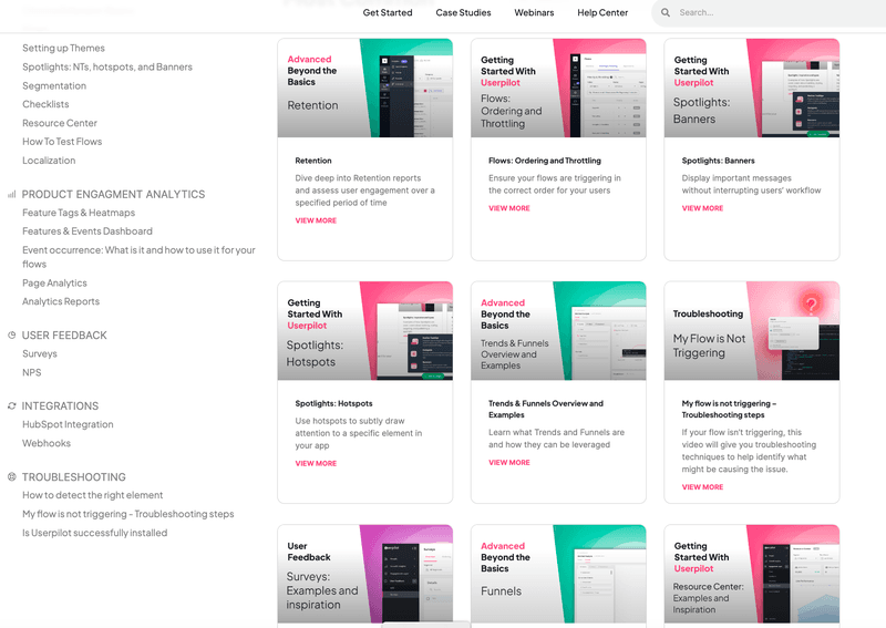 Userpilot video library.