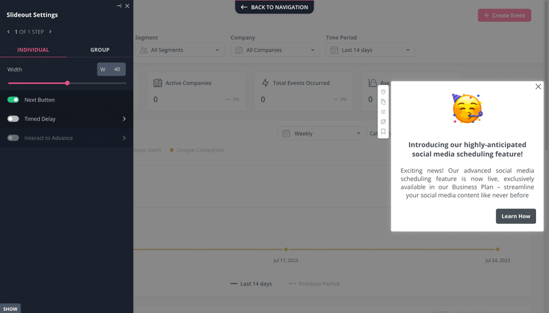 Marketing automation: in-app communication