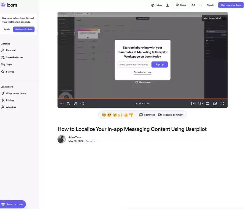 Product-led acquisition strategies: Loom invite