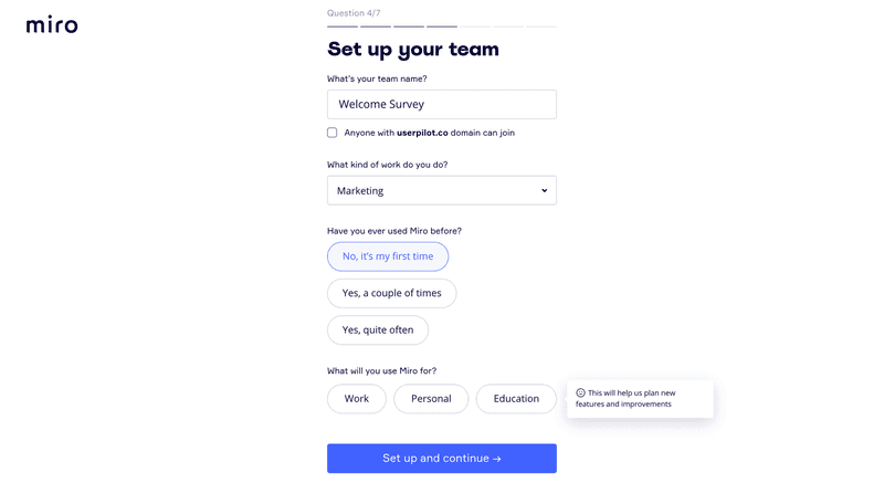 miro welcome survey introduction