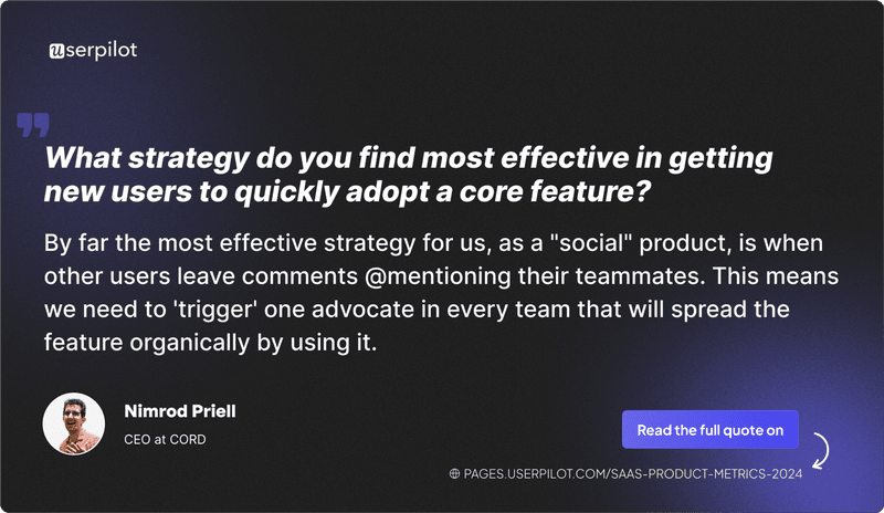 Product Metrics Benchmark Report: Nimrod Priell on how to improve feature adoption.