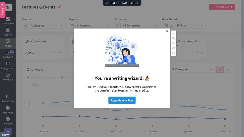 An example of a renewal notification in Userpilot