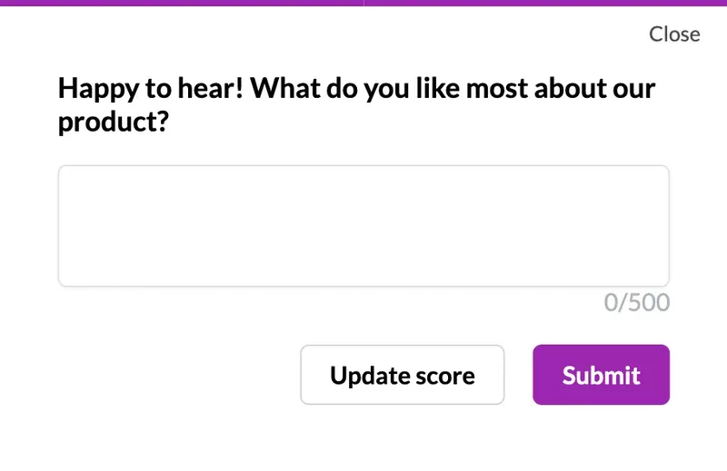 An open-ended follow-up question
