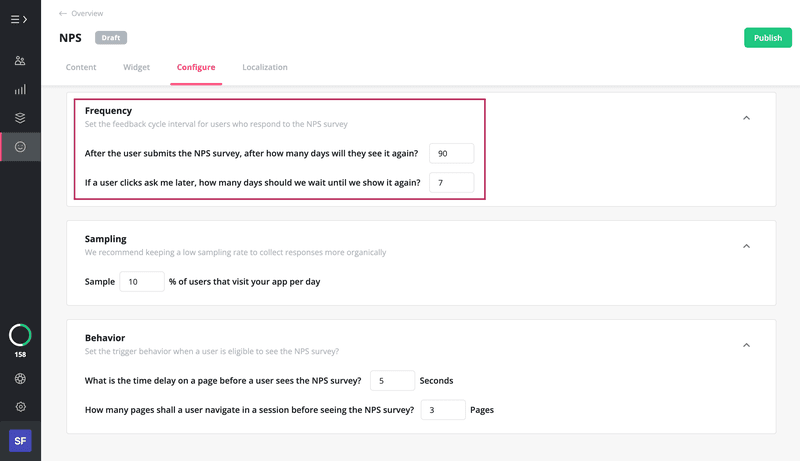 Marketing automation: in-app surveys