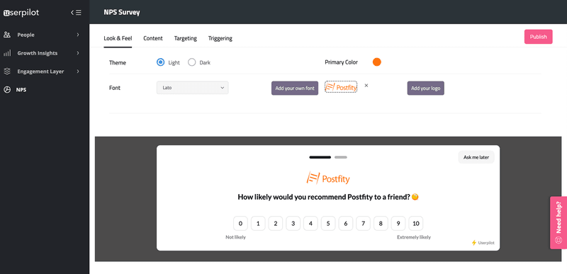customer success process nps surveys