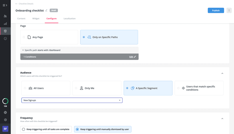 Marketing automation: onboarding checklists