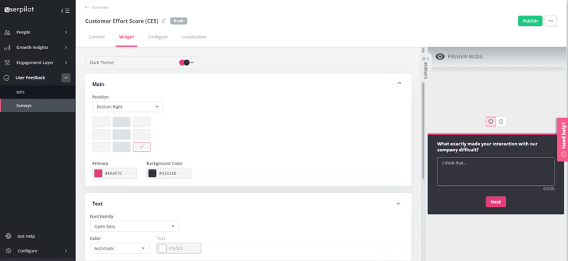 open-ended-CES-company-interaction-customer-effort-score-survey-template