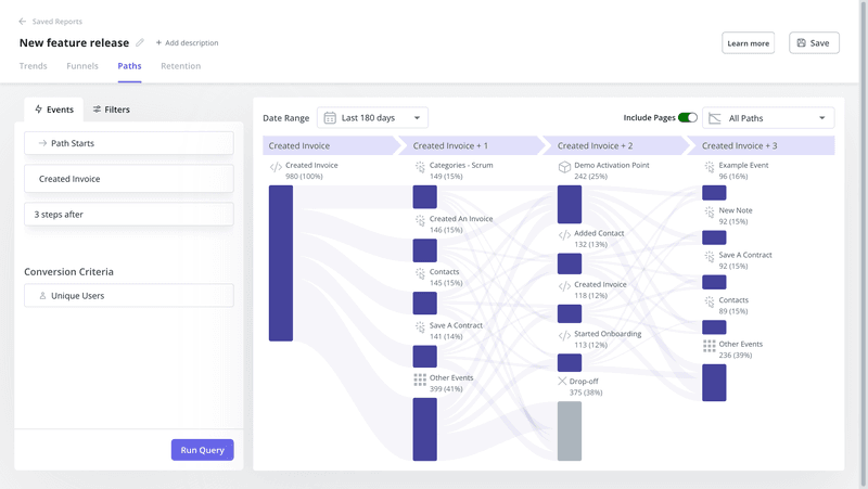 Path analysis in Userpilot