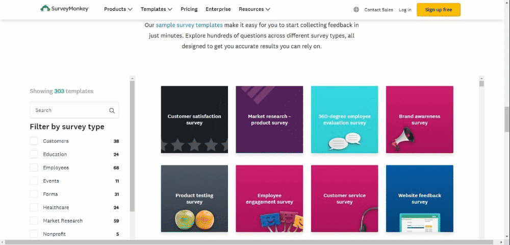 SurveyMonkey product demos