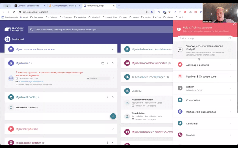 RecruitNow's in-app customer education elements to speed up value realization