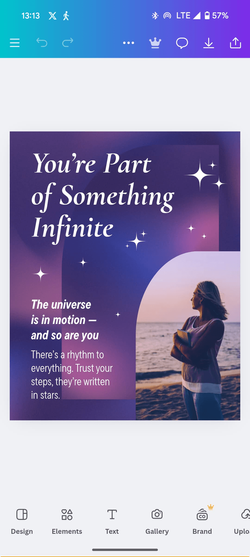 Example of a design template on Canva.