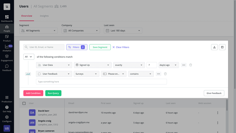 Using segmentation for targeted in-app surveys in Userpilot