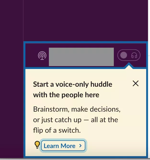 Slack tooltip driving feature feature adoption