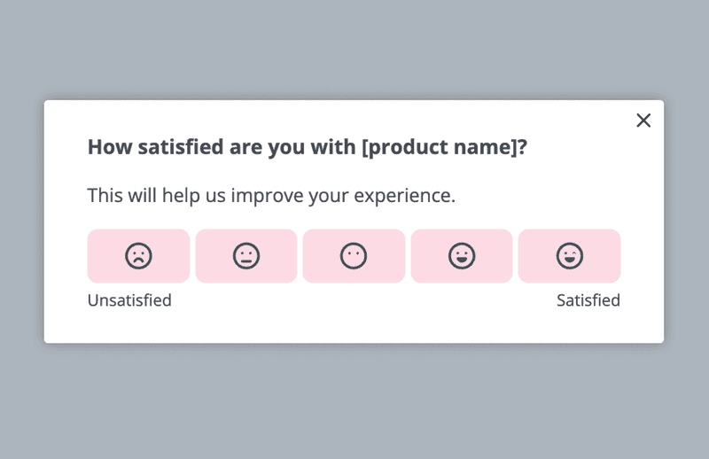 CSAT smiley face survey.