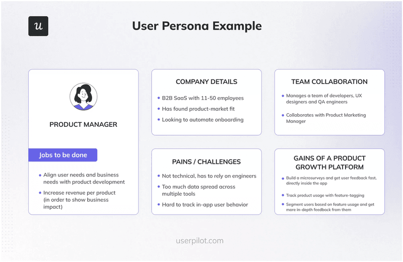 Sample user persona.