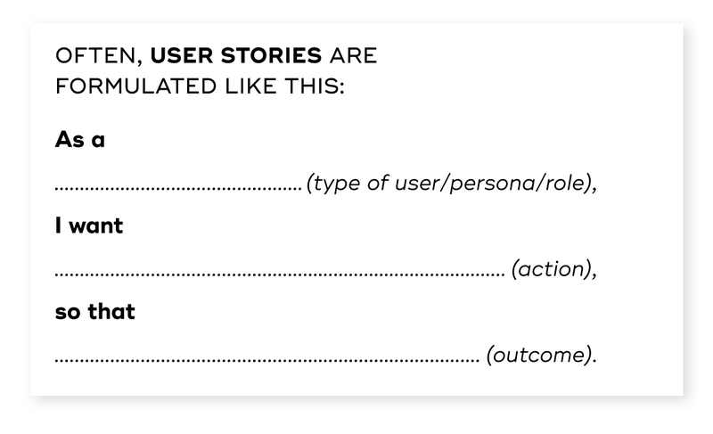 The framework of a typical user story