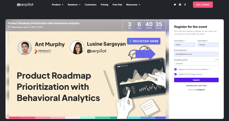 Userpilot conversion path