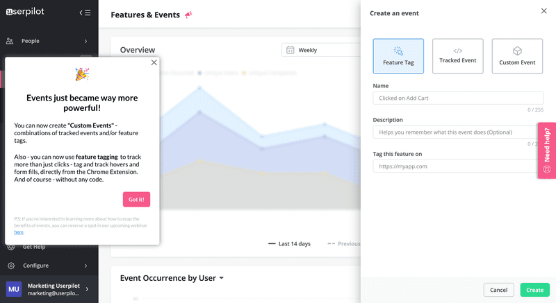userpilot in app notifications customer success strategy