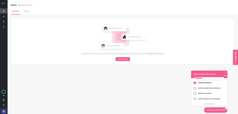 Userpilot onboarding checklist