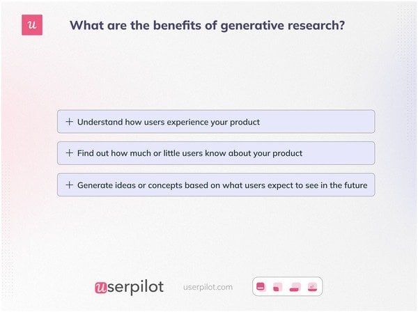 Three benefits of generative research to help with generative vs evaluative research