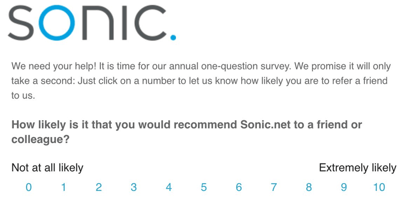 when to send nps survey example sonic